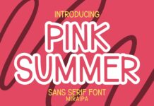 Pink Summer Font Poster 1