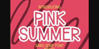 Pink Summer Font Poster 1