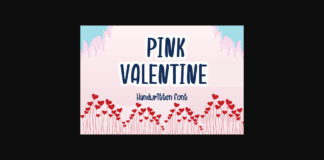 Pink Valentine Font Poster 1