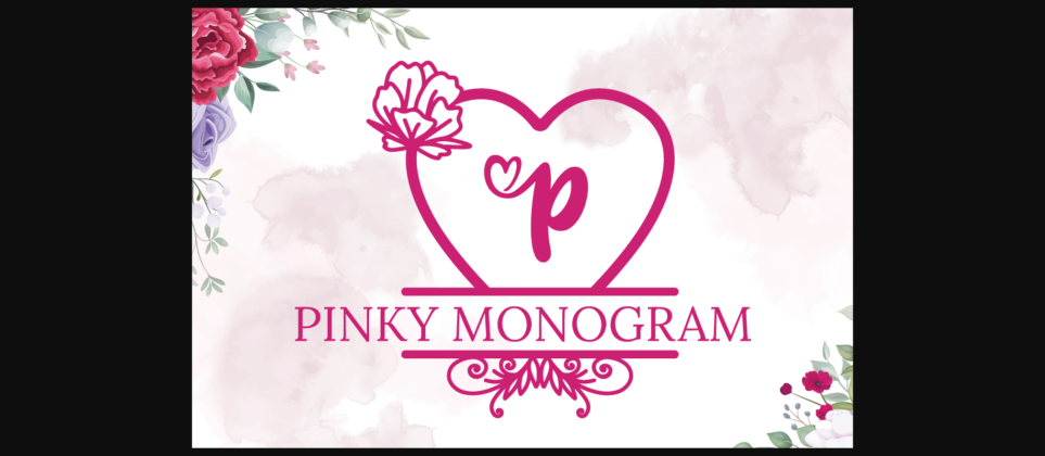 Pinky Monogram Font Poster 3