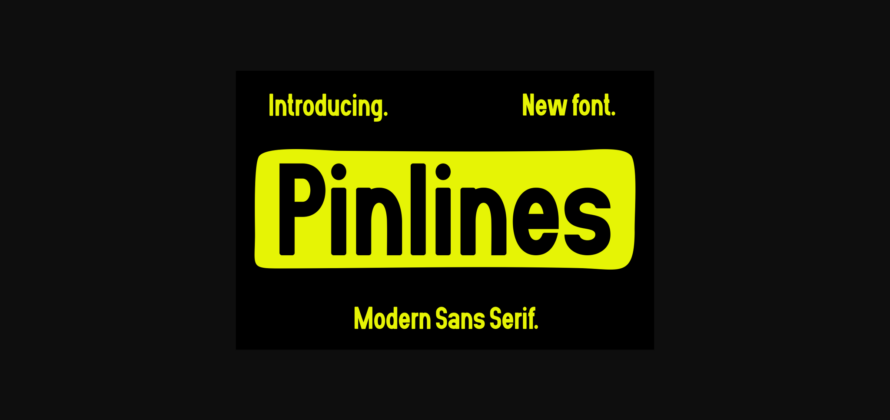 Pinlines Font Poster 3