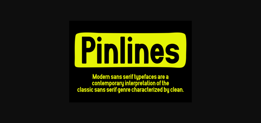 Pinlines Font Poster 6