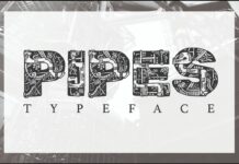 Pipes Font Poster 1