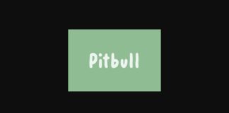 Pitbull Font Poster 1