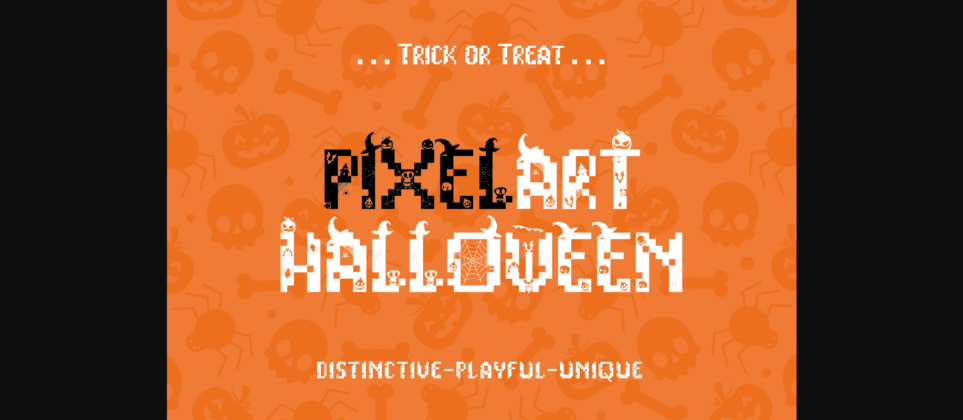 Pixelart Halloween Font Poster 3