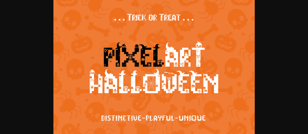 Pixelart Halloween Font Poster 1