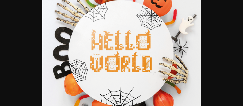 Pixelart Halloween Font Poster 5