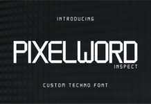 Pixelword Inspect Font Poster 1