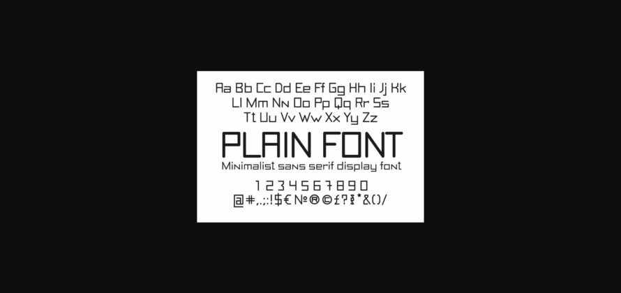 Plain Font Poster 3