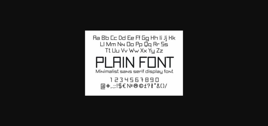 Plain Font Poster 3