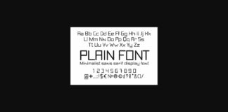 Plain Font Poster 1