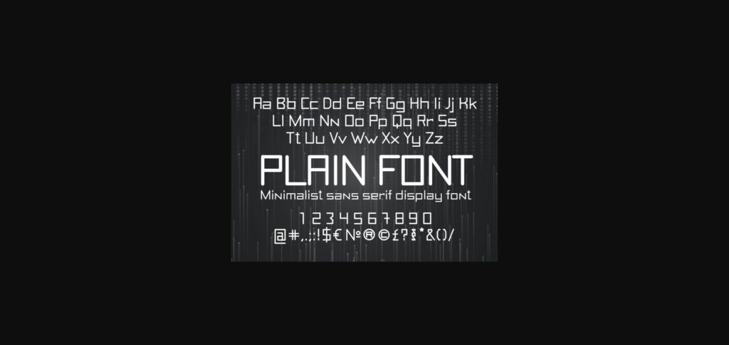 Plain Font Poster 4