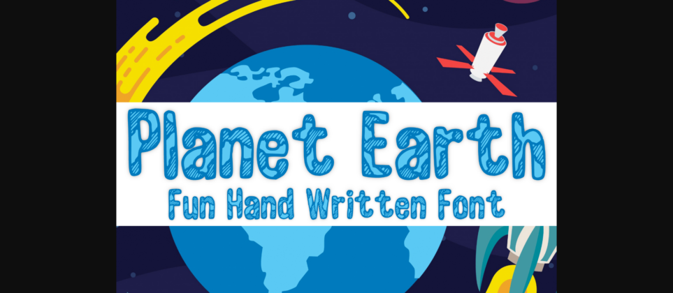 Planet Earth Font Poster 3