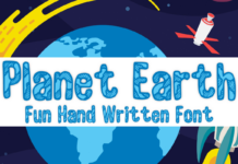 Planet Earth Font Poster 1