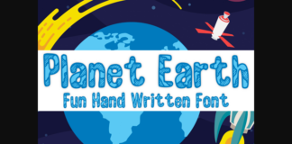 Planet Earth Font Poster 1