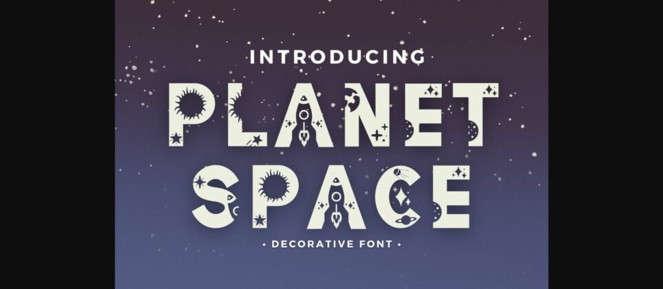 Planet Space Font Poster 3