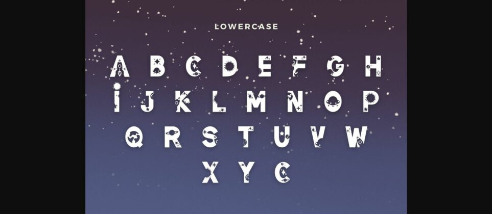 Planet Space Font Poster 5