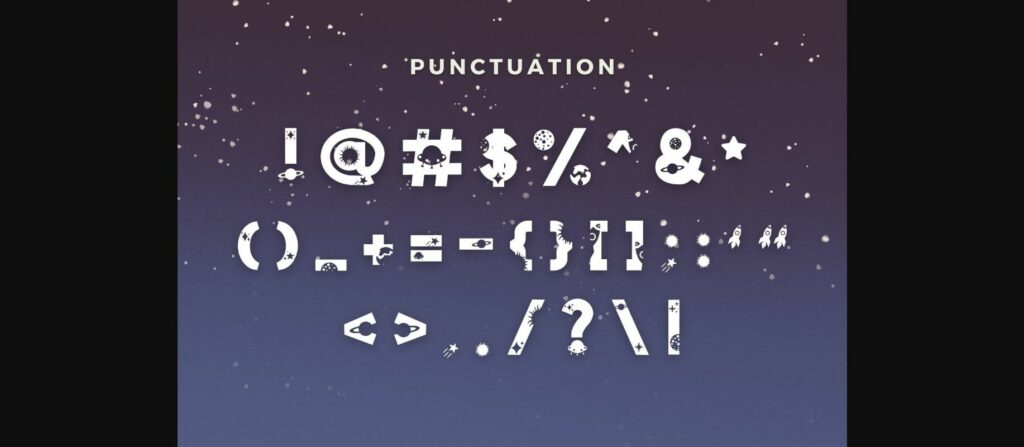 Planet Space Font Poster 7