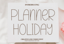 Planner Holiday Font Poster 1