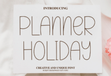 Planner Holiday Font Planner Holiday Font Poster 1