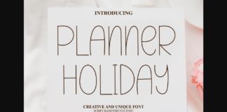 Planner Holiday Font Poster 1