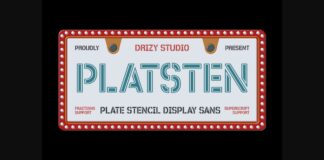 Platsten Font Poster 1