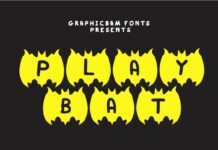 Play Bat Font Poster 1