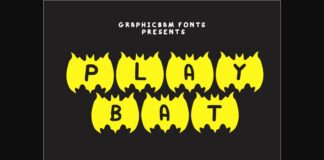 Play Bat Font Poster 1