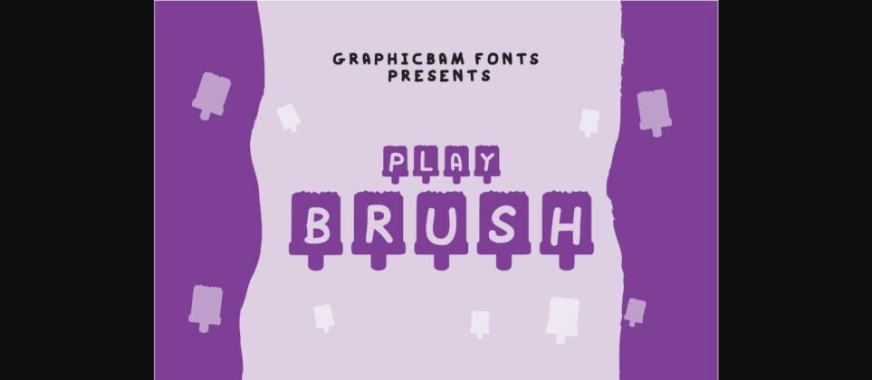 Play Brush Font Poster 3