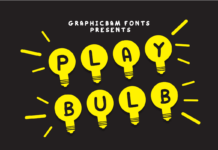 Play Bulb Font Poster 1