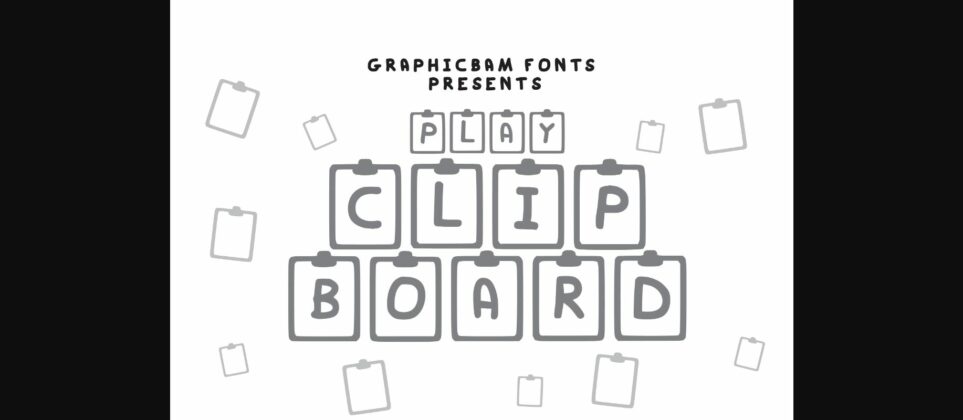 Play Clipboard Font Poster 1