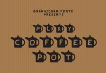 Play Coffee Pot Font Poster 1