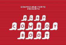 Play Cowboy Boot Font Poster 1