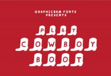 Play Cowboy Boot Font Poster 1