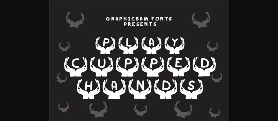 Play Cupped Hands Font Poster 3