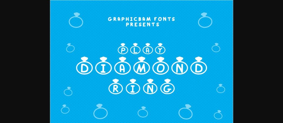 Play Diamond Ring Font Poster 3