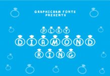 Play Diamond Ring Font Poster 1