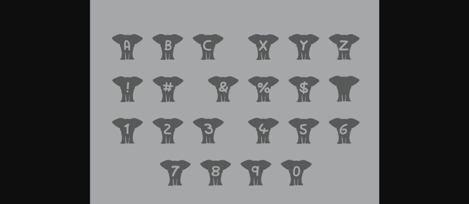 Play Elephant Font Poster 4