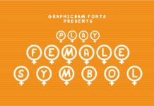 Play Female Symbol Font Poster 1