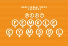 Play Female Symbol Font Poster 1