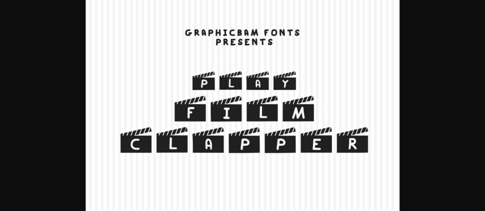 Play Film Clapper Font Poster 1