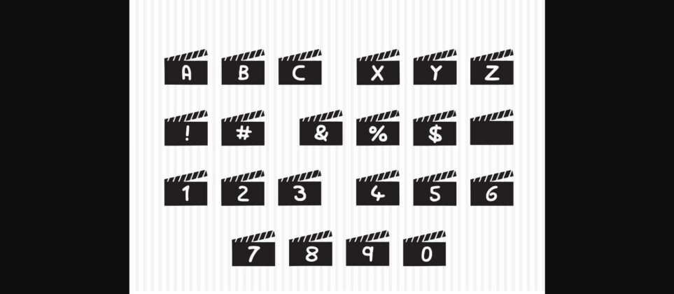 Play Film Clapper Font Poster 2