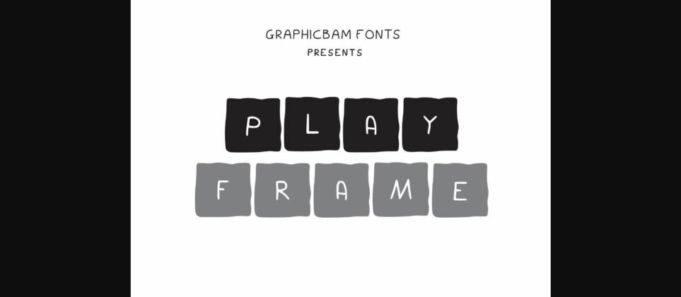 Play Frame Font Poster 3