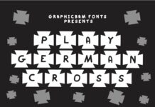 Play German Cross Font Poster 1