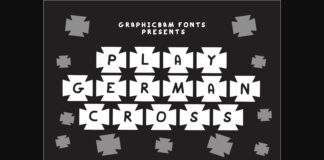 Play German Cross Font Poster 1