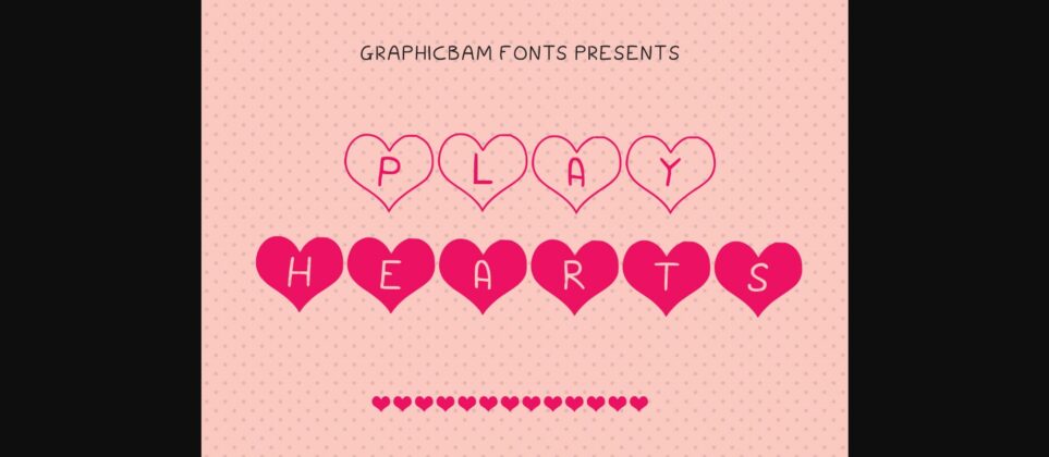 Play Hearts Font Poster 3