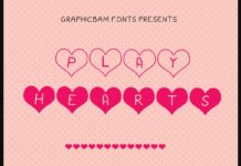 Play Hearts Font Poster 1