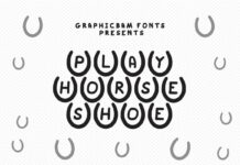 Play Horse Shoe Font Poster 1