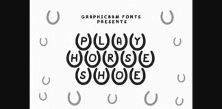 Play Horse Shoe Font Poster 1