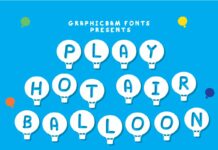 Play Hot Air Balloon Font Poster 1